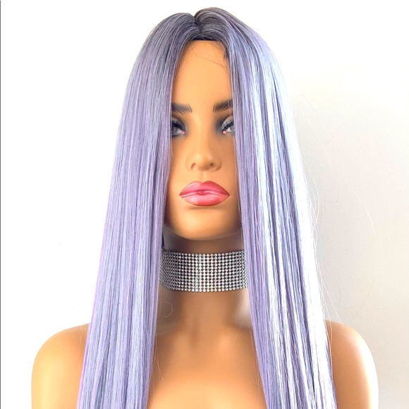 Very Pretty 36” Ombre Lilac Premium Fiber Wig for Daily/Cosplay/Drag/Events - Picture 6 of 14